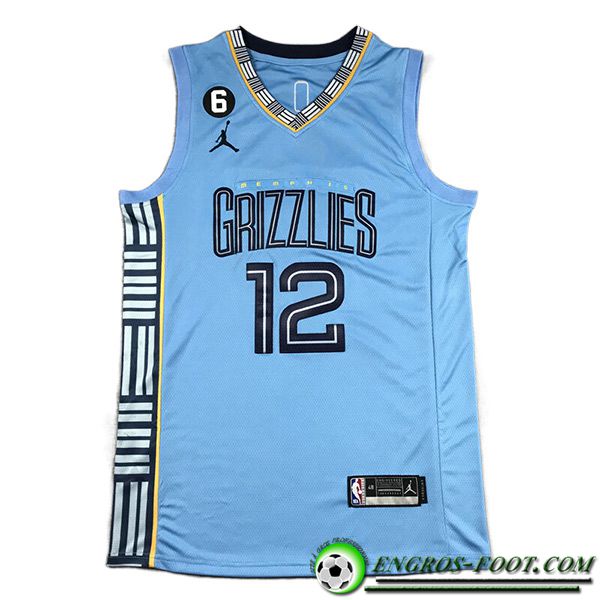 Maillot Memphis Grizzlies (MORANT #12) 2023/24 Bleu Clair