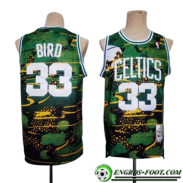 Maillot Boston Celtics (BIRD #33) 2023/24 Noir/Vert -02