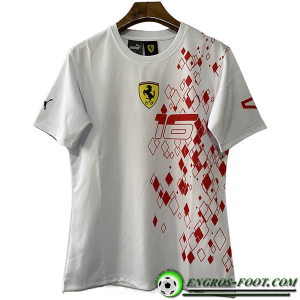 T-Shirt F1 Scuderia Ferrari Team Blanc 2023