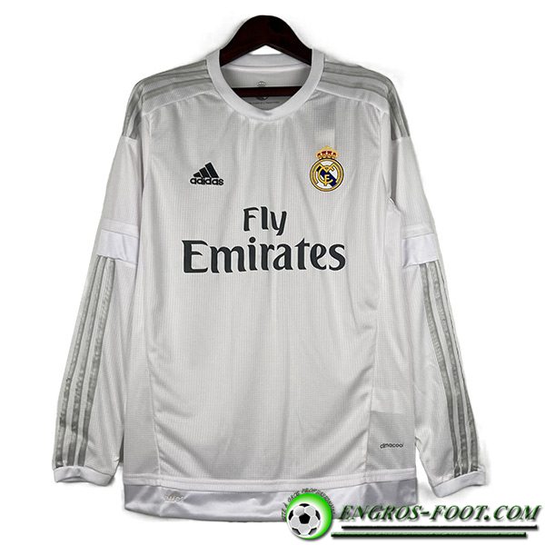 Maillot de Foot Real Madrid Retro Domicile Manches Longues 2015/2016