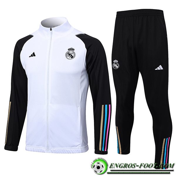 Ensemble Survetement de Foot - Veste Real Madrid Blanc 2023/2024