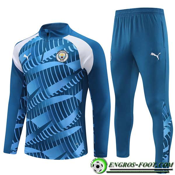 Ensemble Survetement de Foot Manchester City Bleu 2023/2024