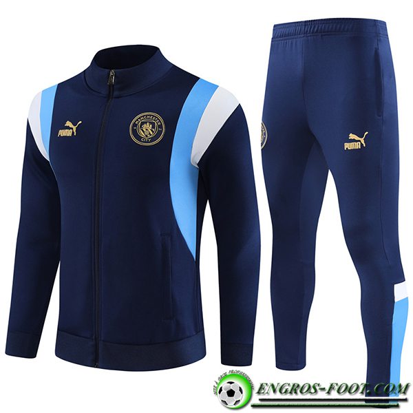 Ensemble Survetement de Foot - Veste Manchester City Bleu Marine 2023/2024