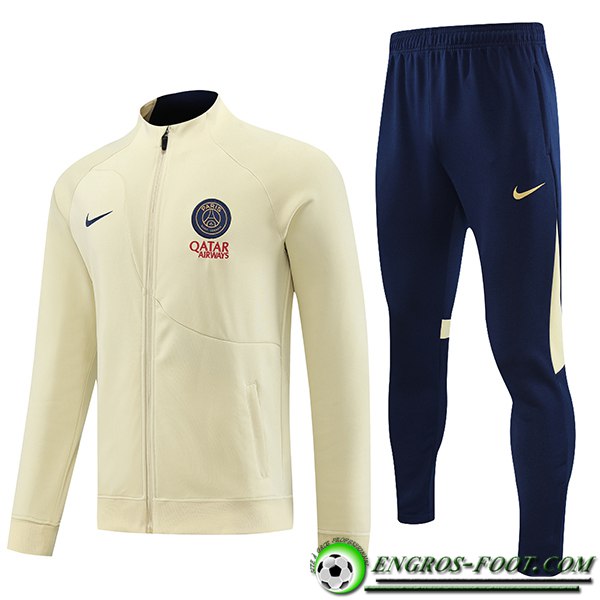 Ensemble Survetement de Foot - Veste PSG Blanc 2023/2024 -03