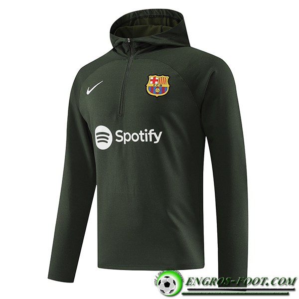 Sweatshirt Training Capuche FC Barcelone Vert 2023/2024