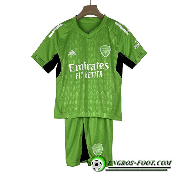 Maillot de Foot Arsenal Enfant Gardien de But Vert 2023/2024