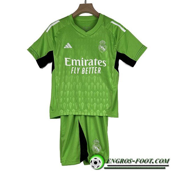 Maillot de Foot Real Madrid Enfant Gardien de But Vert 2023/2024