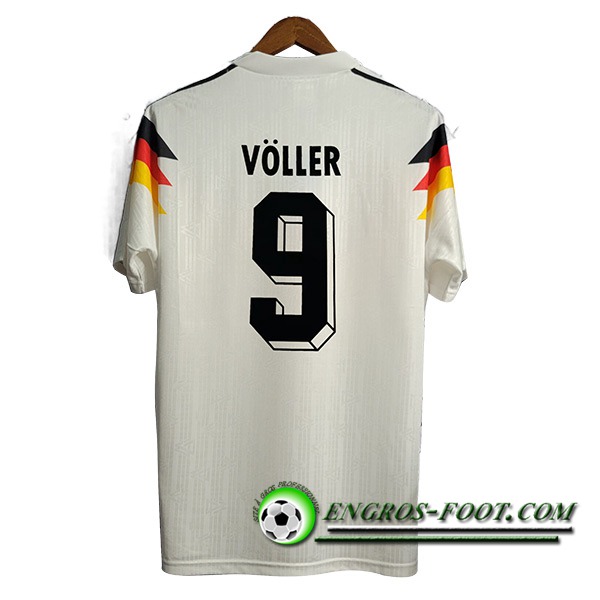 Maillot de Foot Allemagne Retro 9#VOLLER Domicile 1990