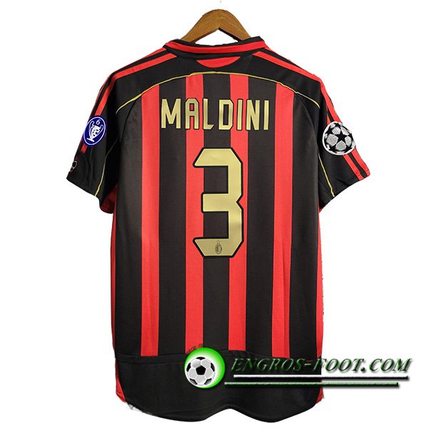 Maillot de Foot Milan AC Retro 3#MALDINI Domicile 2006/2007