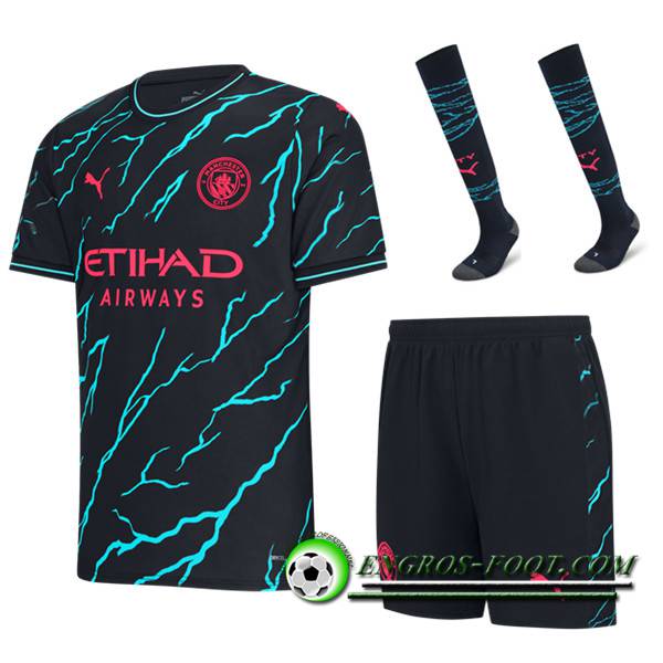 Ensemble Maillot Manchester City Third (Short + Chaussettes) 2023/2024