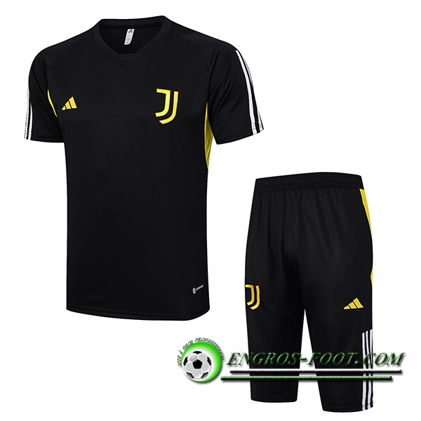 Ensemble Training T-Shirts + Shorts Juventus Noir 2023/2024 -03