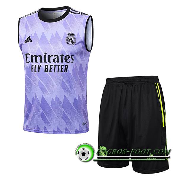 Ensemble Training Debardeur + Shorts Real Madrid Pourpre 2023/2024 -03