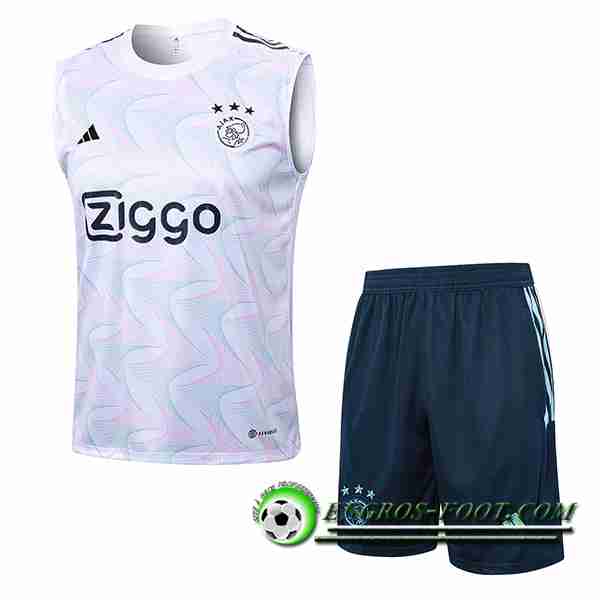 Ensemble Training Debardeur + Shorts Ajax Blanc 2023/2024