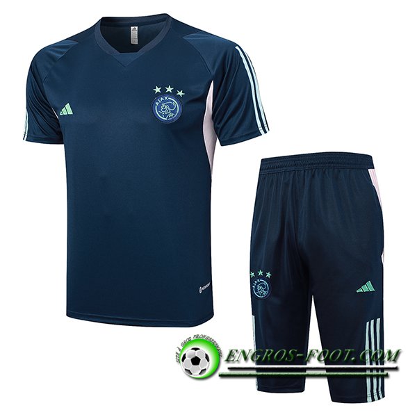 Ensemble Training T-Shirts + Shorts Ajax Bleu Marine 2023/2024 -04