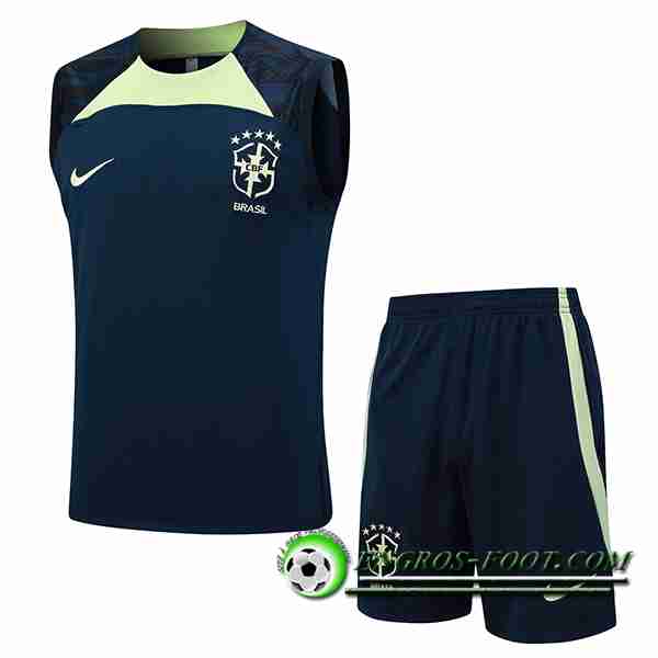 Ensemble Training Debardeur + Shorts Bresil Bleu Marine 2023/2024