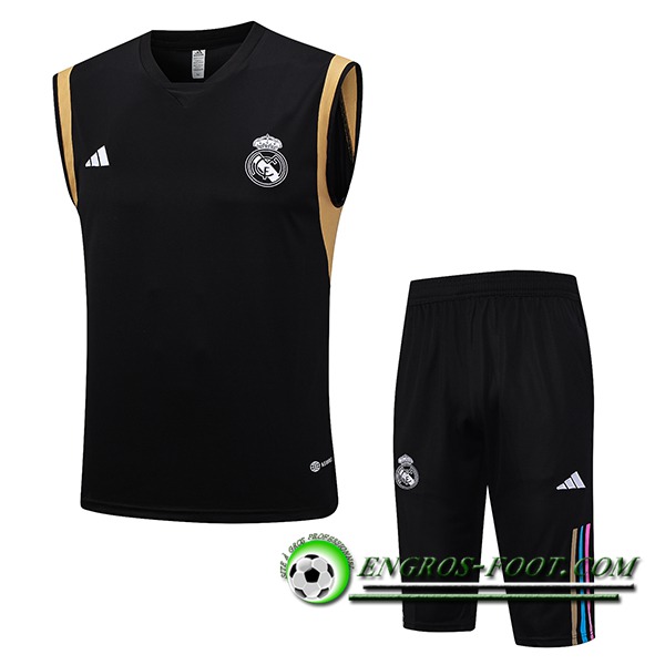 Ensemble Training Debardeur + Shorts Real Madrid Noir 2023/2024 -02