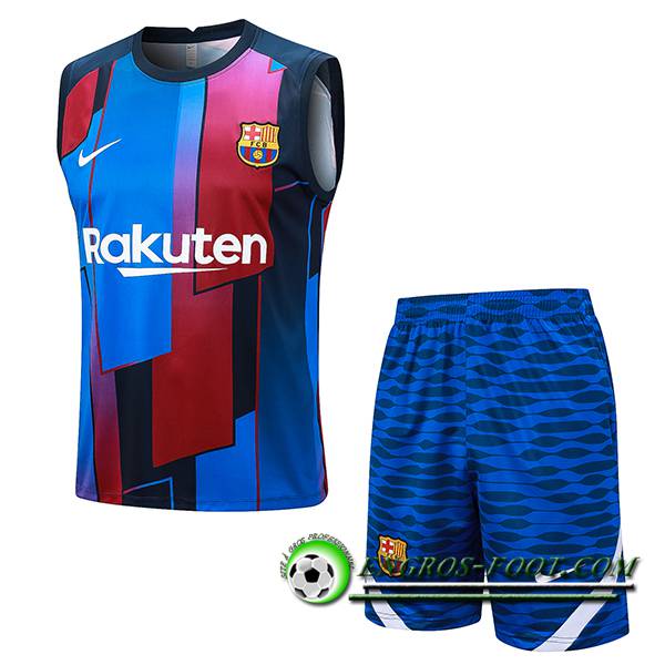 Ensemble Training Debardeur + Shorts FC Barcelone Bleu 2023/2024 -03