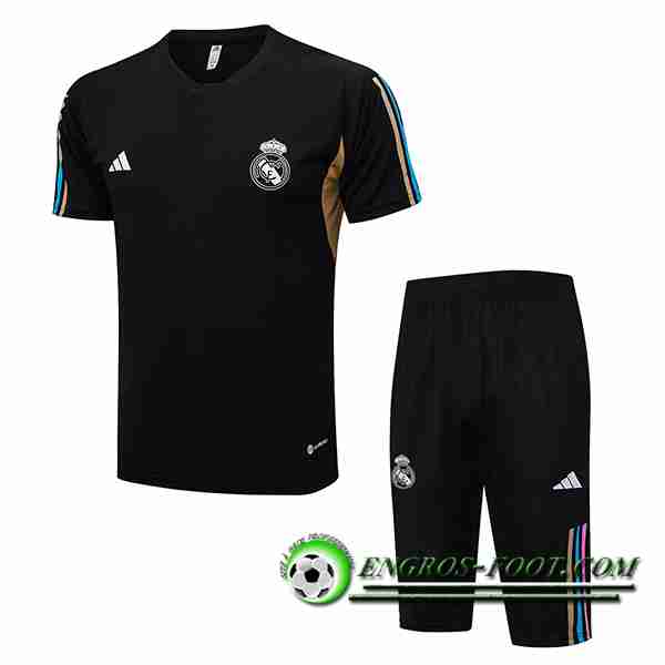 Ensemble Training T-Shirts + Shorts Real Madrid Noir 2023/2024 -03