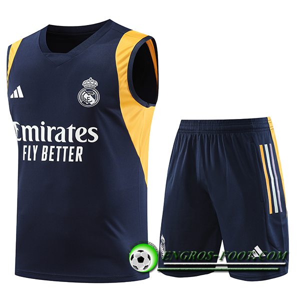 Ensemble Training Debardeur + Shorts Real Madrid Bleu Marine 2023/2024