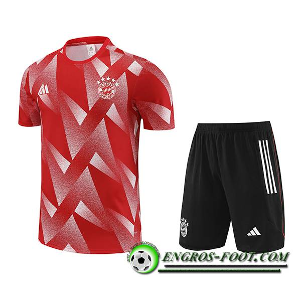 Ensemble Training T-Shirts + Shorts Bayern Munich Rouge 2023/2024 -02