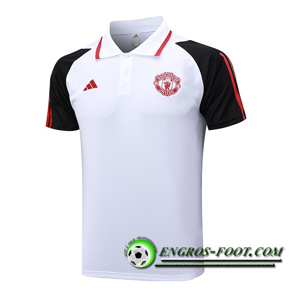 Polo Foot Manchester United Blanc 2023/2024