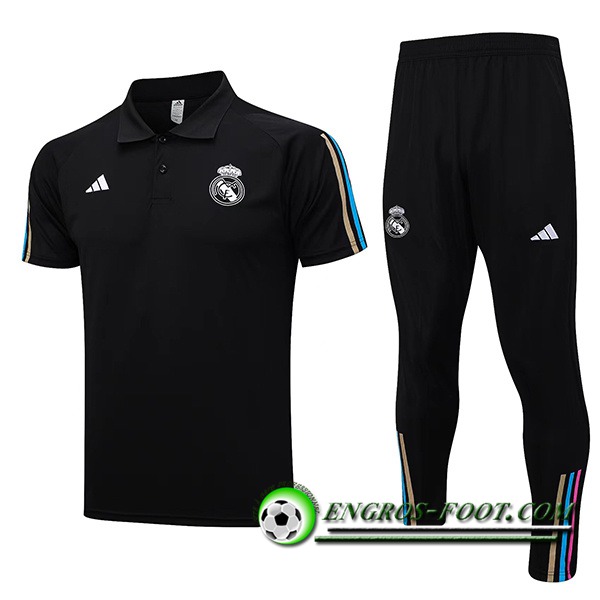 Ensemble Polo Foot Real Madrid Noir 2023/2024