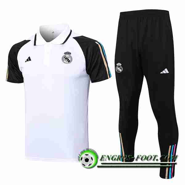 Ensemble Polo Foot Real Madrid Blanc 2023/2024