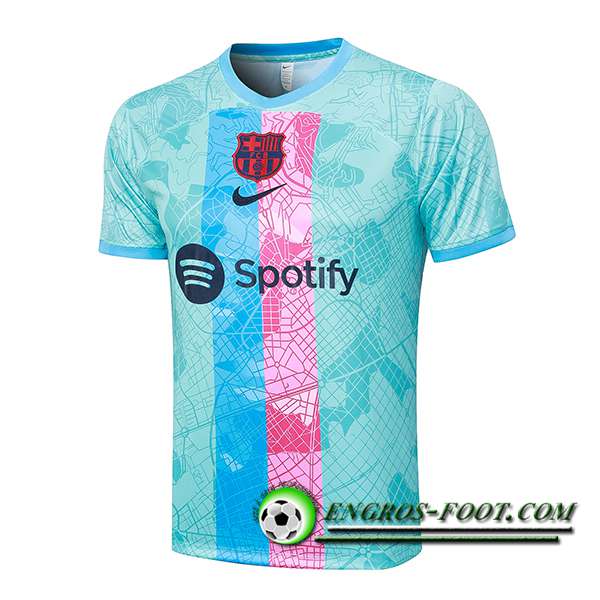 Training T-Shirts FC Barcelone Vert/Rose 2023/2024