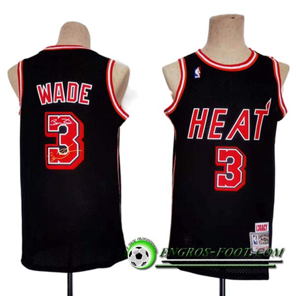 Maillot Miami Heat (WADE #3) 2023/24 Noir -06