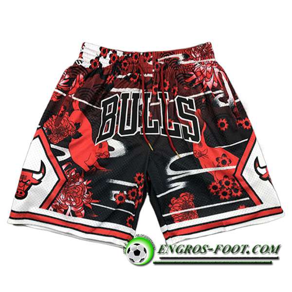 Shorts NBA Chicago Bulls 2023/24 Noir/Rouge