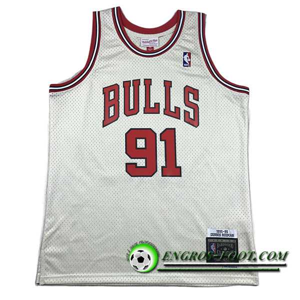 Maillot Chicago Bulls (RODMAN #91) 2023/24 Blanc -02