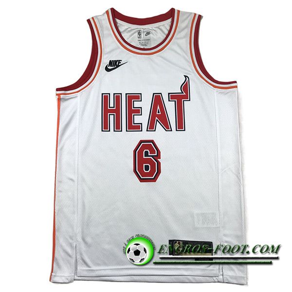 Maillot Miami Heat (JAMES #6) 2023/24 Blanc -02