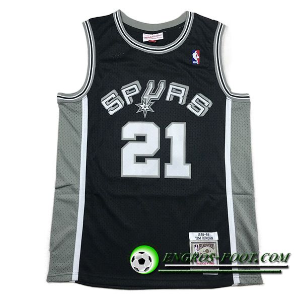 Maillot San Antonio Spurs (DUNCAN #21) 2023/24 Noir