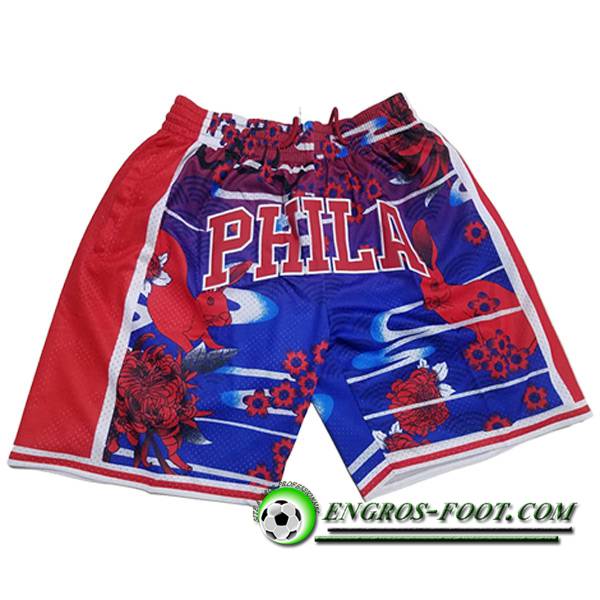 Shorts NBA Philadelphia 76ers 2023/24 Rouge/Bleu