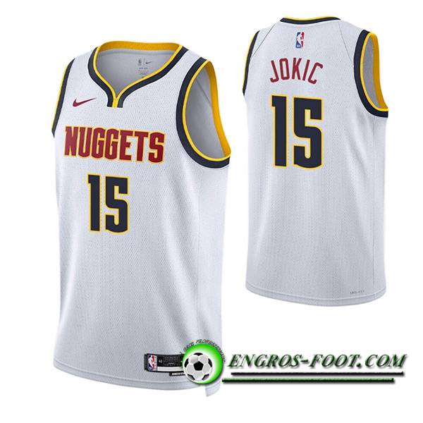 Maillot Denver Nuggets (JOKIC #15) 2023/24 Blanc -06