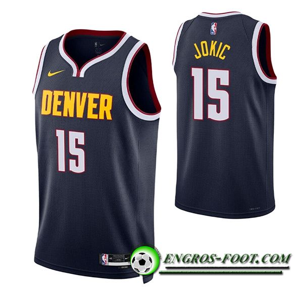 Maillot Denver Nuggets (JOKIC #15) 2023/24 Bleu Marine -02