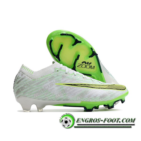 Nike Chaussures de Foot Nike Chaussures de Foot Air Zoom Mercurial Vapor 15 Elite Xxv FG Blanc/Vert