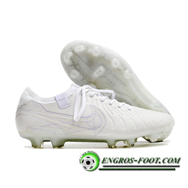 Nike Chaussures de Foot Tiempo Legend X Elite FG Blanc