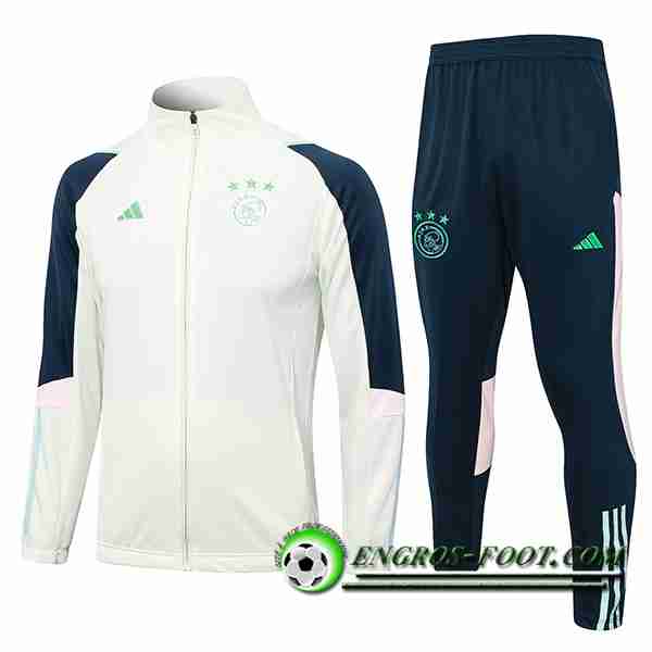 Ensemble Survetement de Foot - Veste Ajax Vert Clair 2023/2024