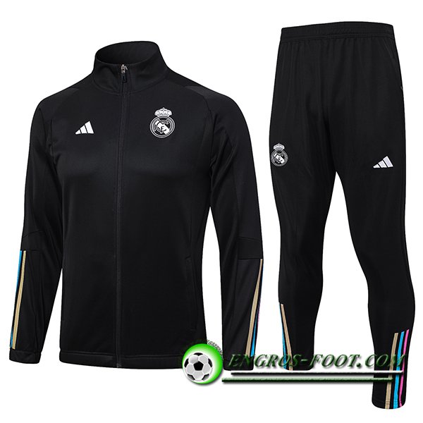 Ensemble Survetement de Foot - Veste Real Madrid Noir 2023/2024