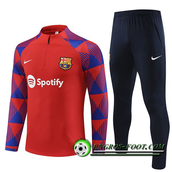 Ensemble Survetement de Foot FC Barcelone Rouge 2023/2024