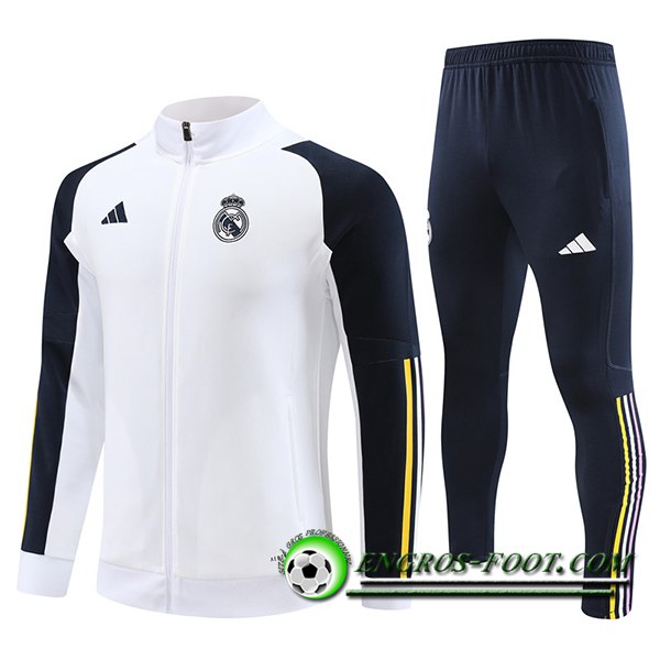 Ensemble Survetement de Foot - Veste Real Madrid Blanc 2023/2024 -02