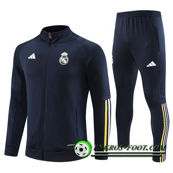 Ensemble Survetement de Foot - Veste Real Madrid Bleu Marine 2023/2024