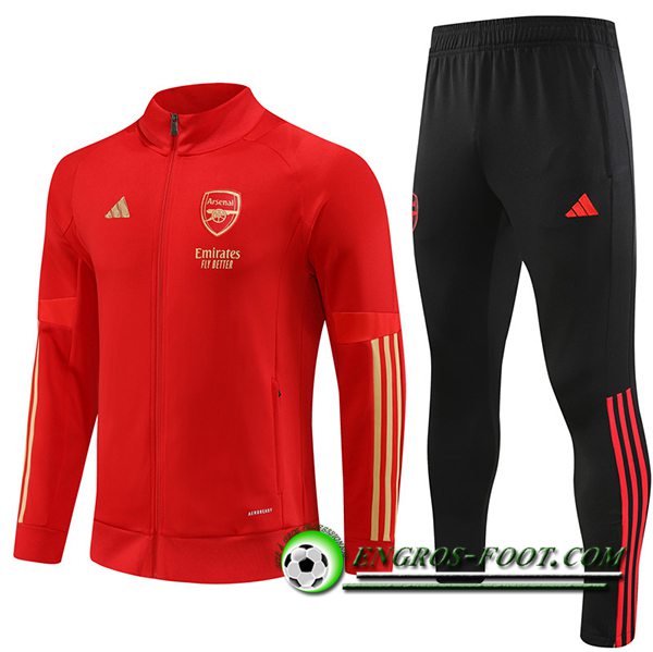 Ensemble Survetement de Foot - Veste Arsenal Rouge 2023/2024