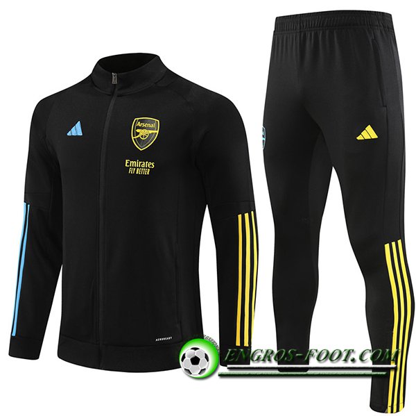 Ensemble Survetement de Foot - Veste Arsenal Noir 2023/2024 -02