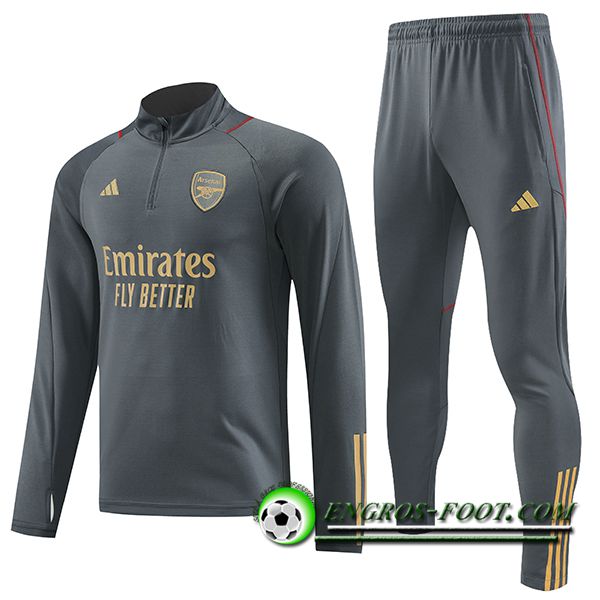 Ensemble Survetement de Foot Arsenal Gris 2023/2024