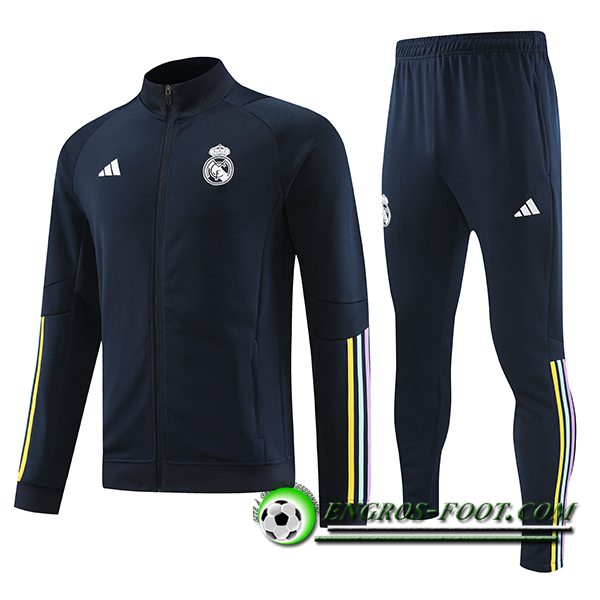 Ensemble Survetement de Foot - Veste Real Madrid Bleu Clair 2023/2024