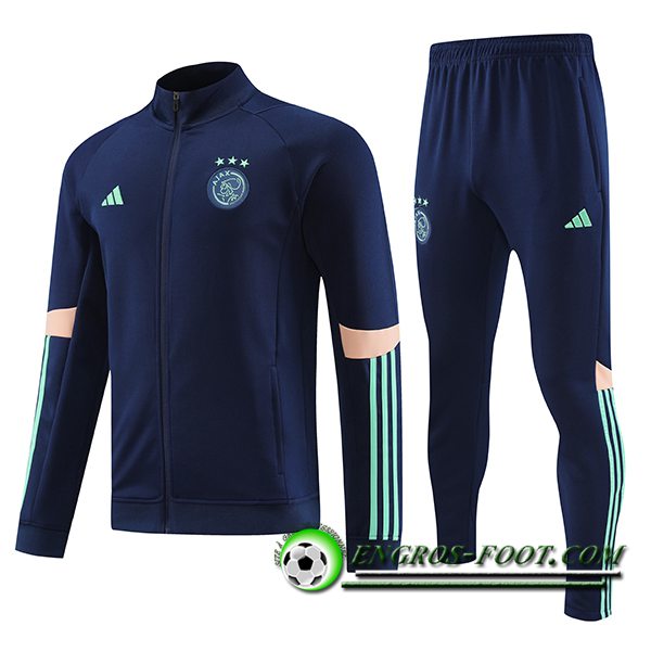 Ensemble Survetement de Foot - Veste Ajax Bleu Clair 2023/2024