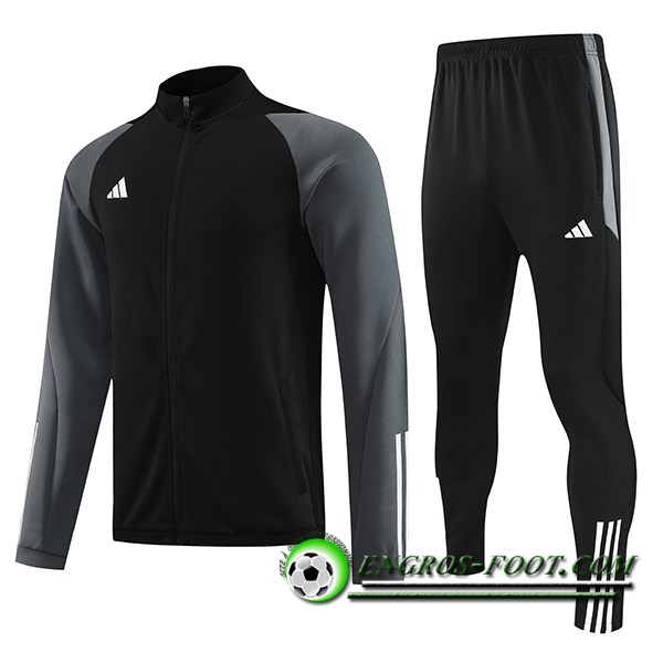 Ensemble Survetement de Foot - Veste Adidas Noir 2023/2024 -02