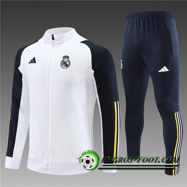 Ensemble Survetement de Foot - Veste Real Madrid Enfant Blanc 2023/2024